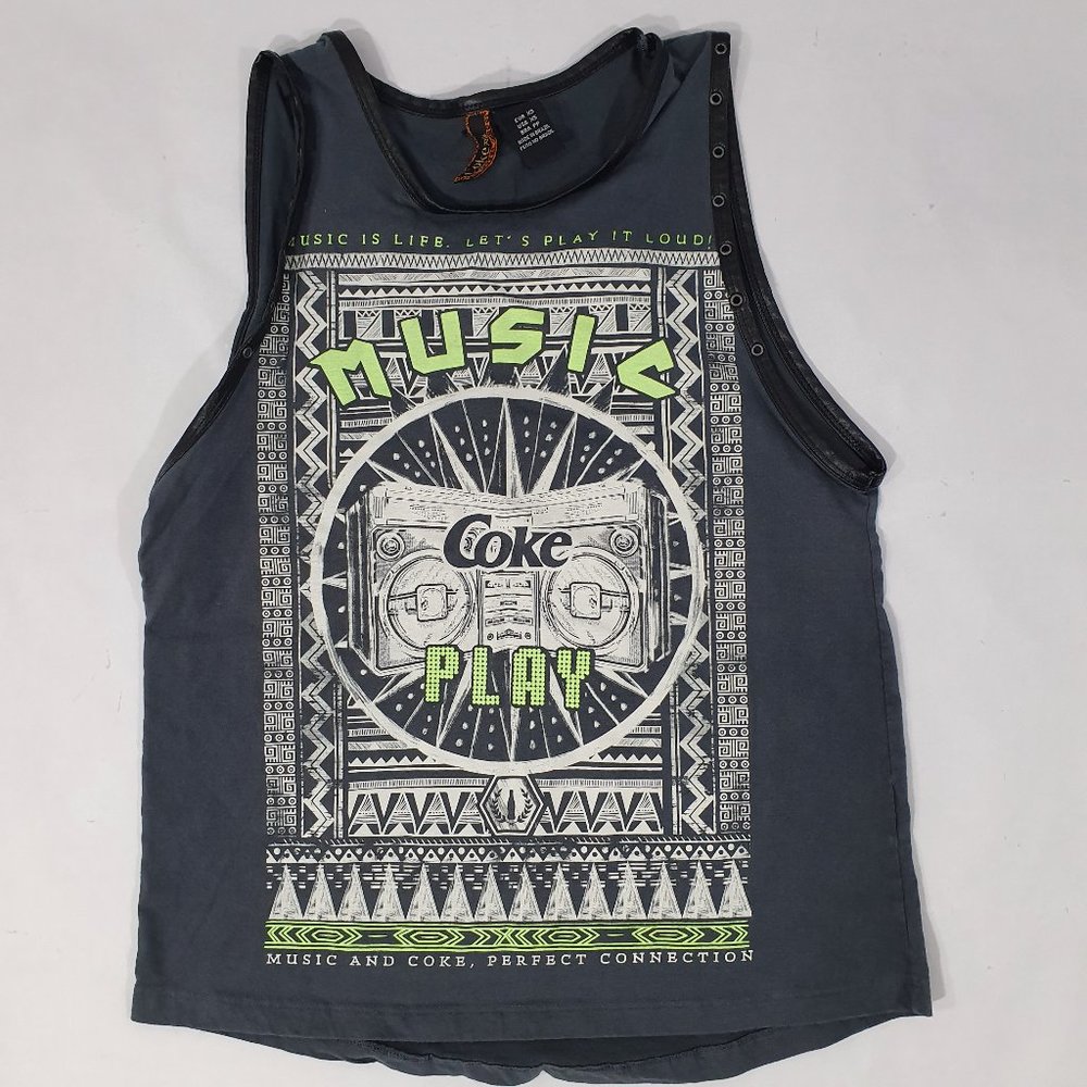 COKE Play Music Stero Tank Top XS Summer Unique So
